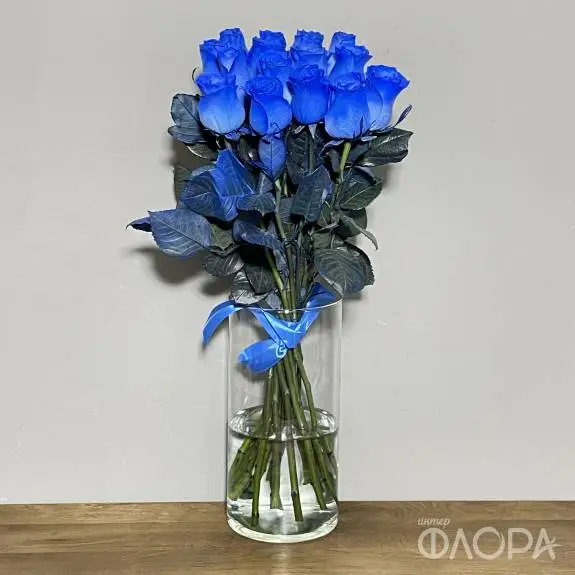 Синие розы, Эквадор 60 см