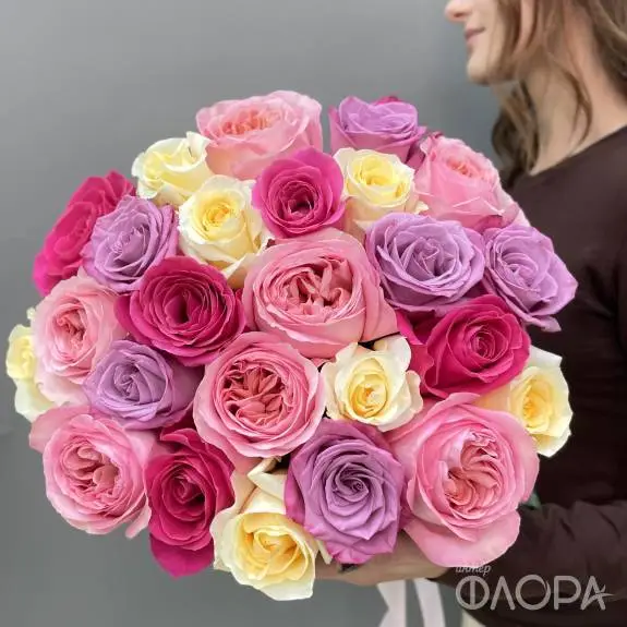 Розы микс, Эквадор 50 см