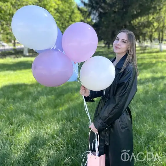 Пастельные гелиевые шары 