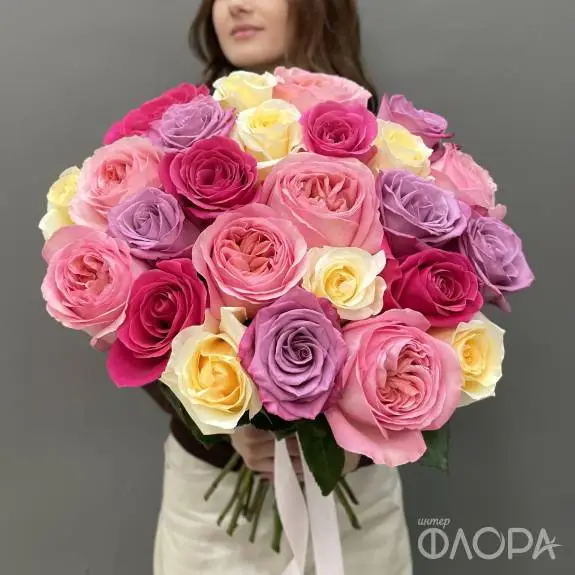 Розы микс, Эквадор 50 см