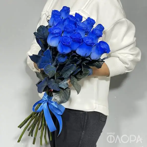 Синие розы, Эквадор 60 см