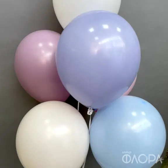 Пастельные гелиевые шары 
