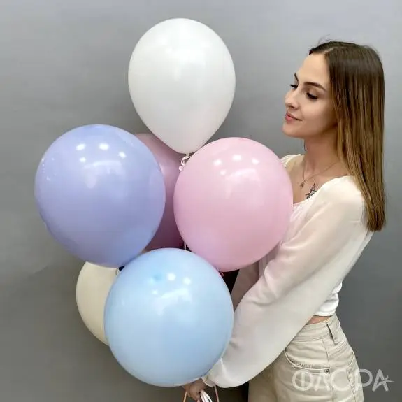 Пастельные гелиевые шары 