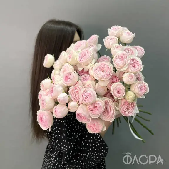 Пионовидные кустовые розы "Дедикейшн" 60 см